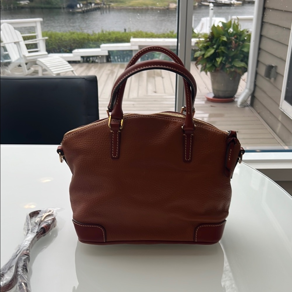 Dooney & Bourke Brown Leather Satchel - NWOT - Picture 4 of 9